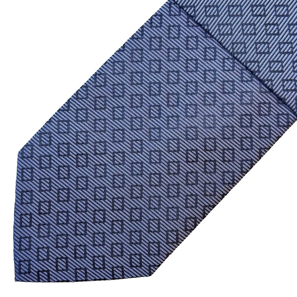ARMANI COLLEZIONI Men's Diamond Pattern Neck Tie‎ • 100% Silk • blue • Italian